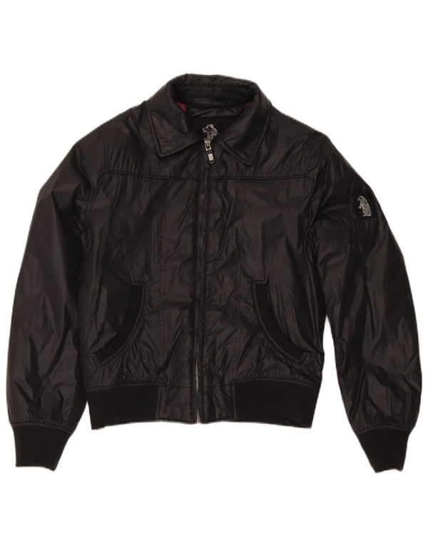 Refrigue Womens Bomber Jacket UK 14 Medium Black Nylon