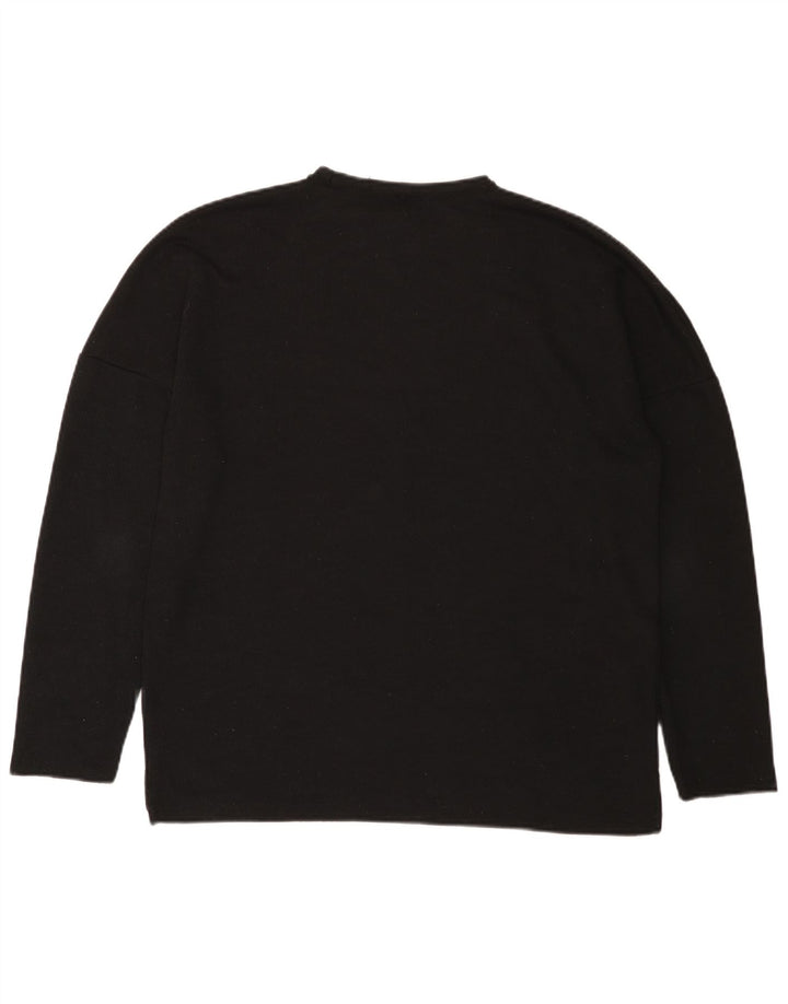 Zara Herre sweater med rund hals, lille sort