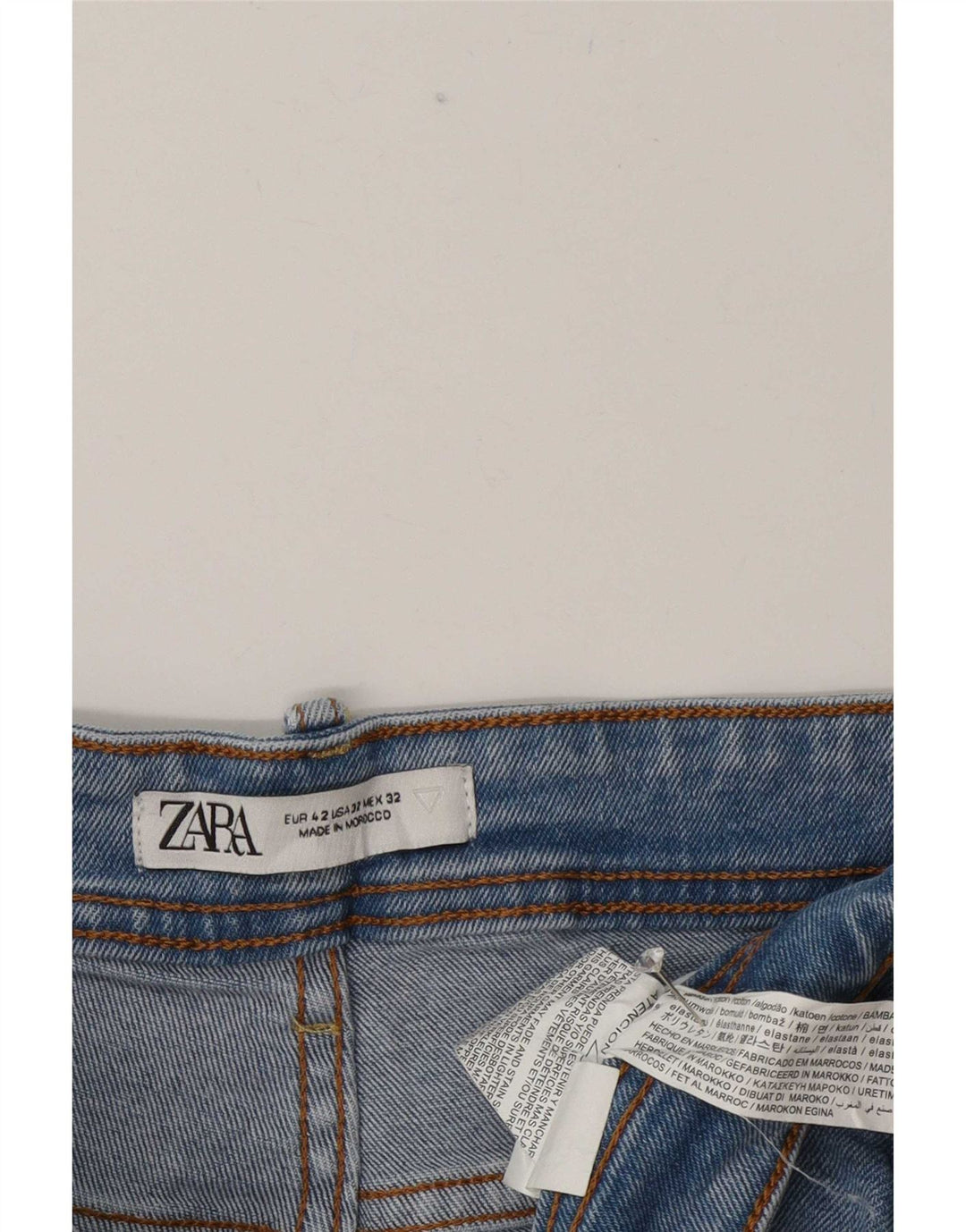 Zara Herre Denim Shorts EU 42 Large W32 Blå Bomuld