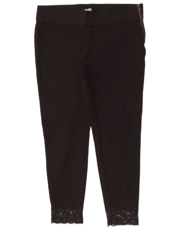 Zara Womens Legging Cropped Trousers XL W32 L25 Sort