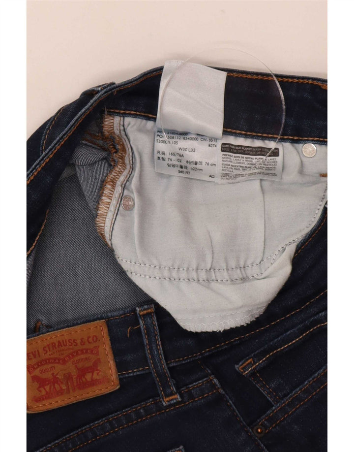 Levi's Dame 714 Straight Jeans W30 L32 Marineblå