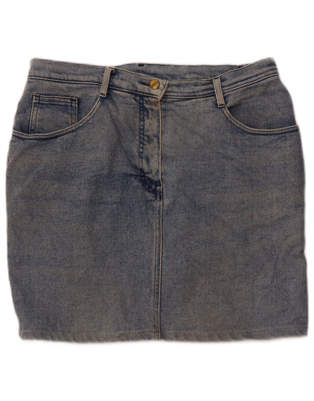 Quarry Dame Mini Denim Nederdel W31 Medium Blue Bomuld