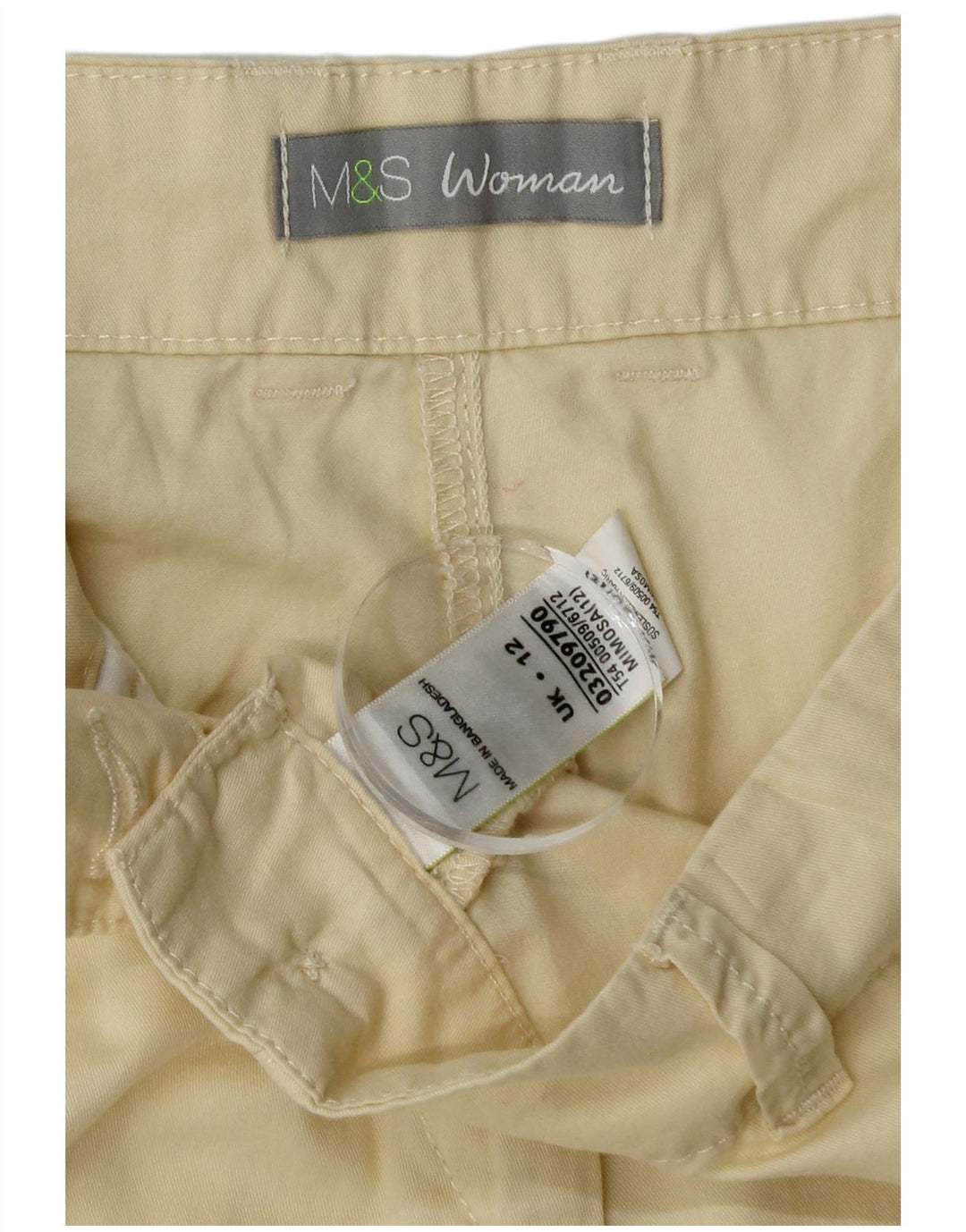 Marks & Spencer Dame Slim Chino Bukser UK 12 Medium W32 L29 Gul