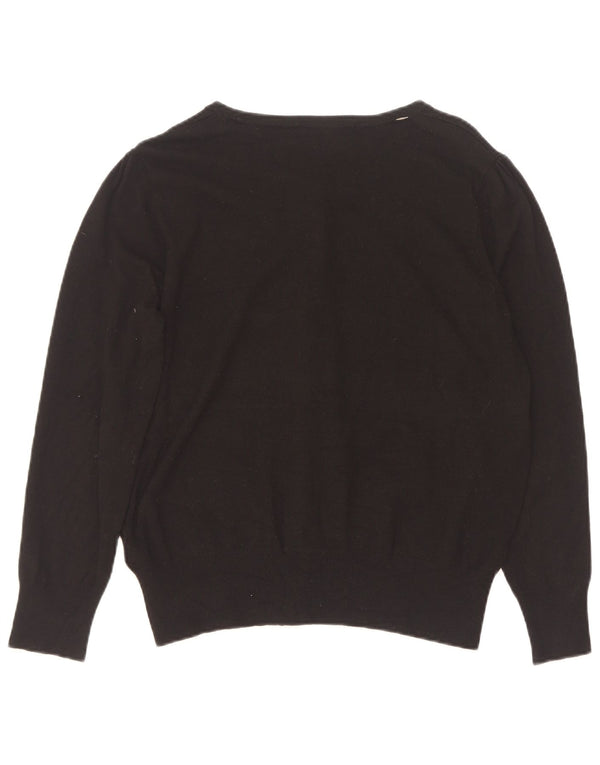 Marks & Spencer Dame Cardigan Sweater UK 16 Large Black Viscose