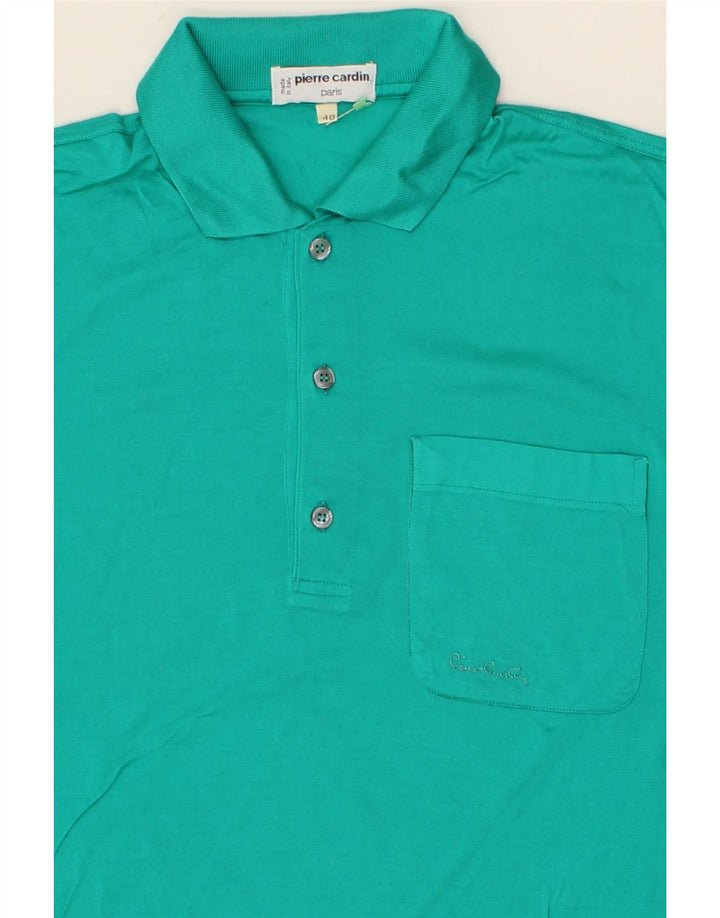 PIERRE CARDIN Mens Polo Shirt IT 48 Medium Turquoise Vintage Pierre Cardin and Second-Hand Pierre Cardin from Messina Hembry 