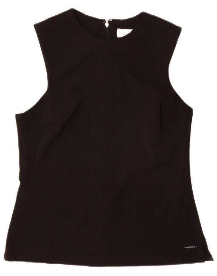 Calvin Klein Dame ærmeløs bluse Top IT 40 Lille sort polyester