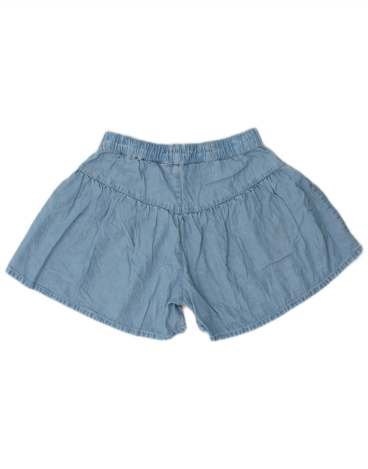 BENETTON Piger Casual Shorts 11-12 år 2XL W28 Blå Lyocell