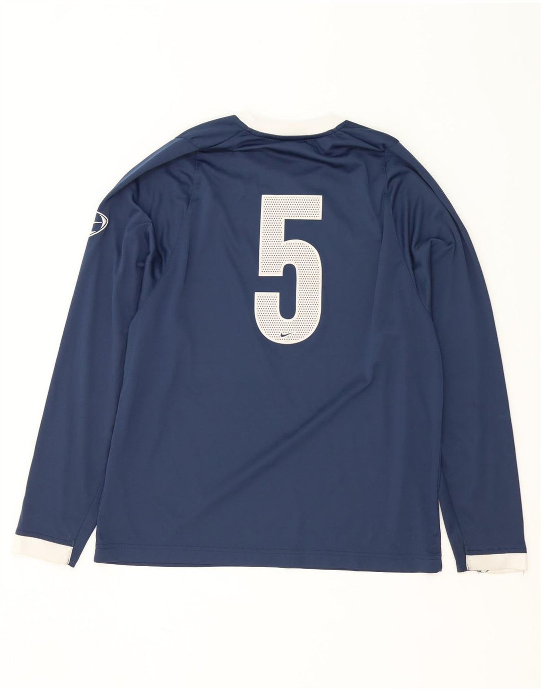 Nike Herre grafisk top Langærmet UK 39/41 Medium Navy Blue Polyester