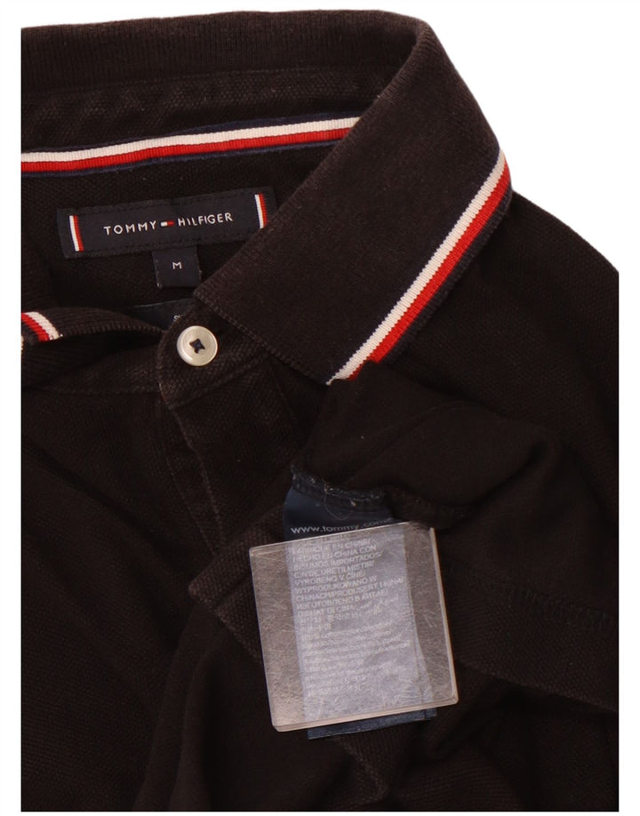 TOMMY HILFIGER Herre Slim Fit Polo Shirt Medium Sort Bomuld
