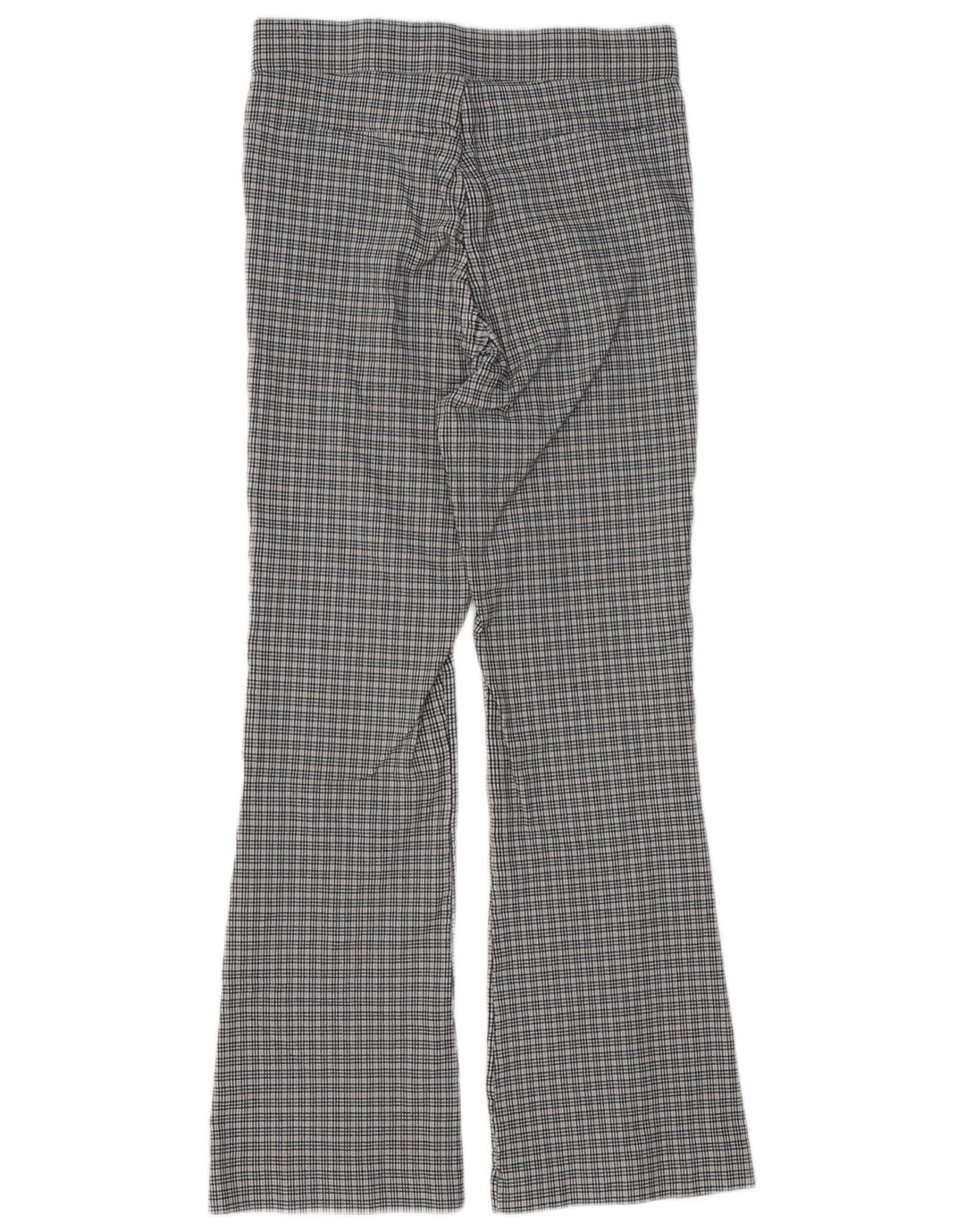 Zara Dame Bootcut Casual Bukser Medium W28 L26 Grå Houndstooth Viscose