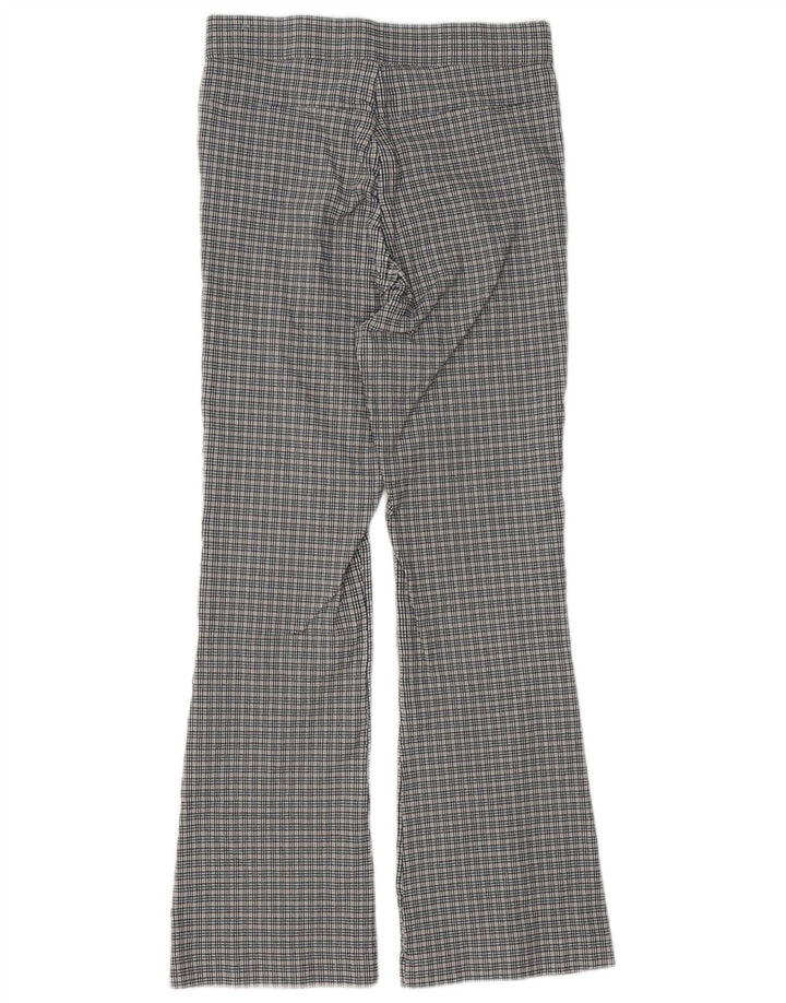 Zara Dame Bootcut Casual Bukser Medium W28 L26 Grå Houndstooth Viscose
