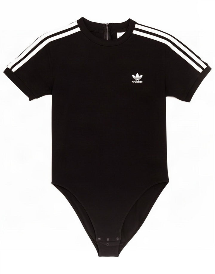 Adidas Womens Bodysuit UK 10 Small Black Cotton