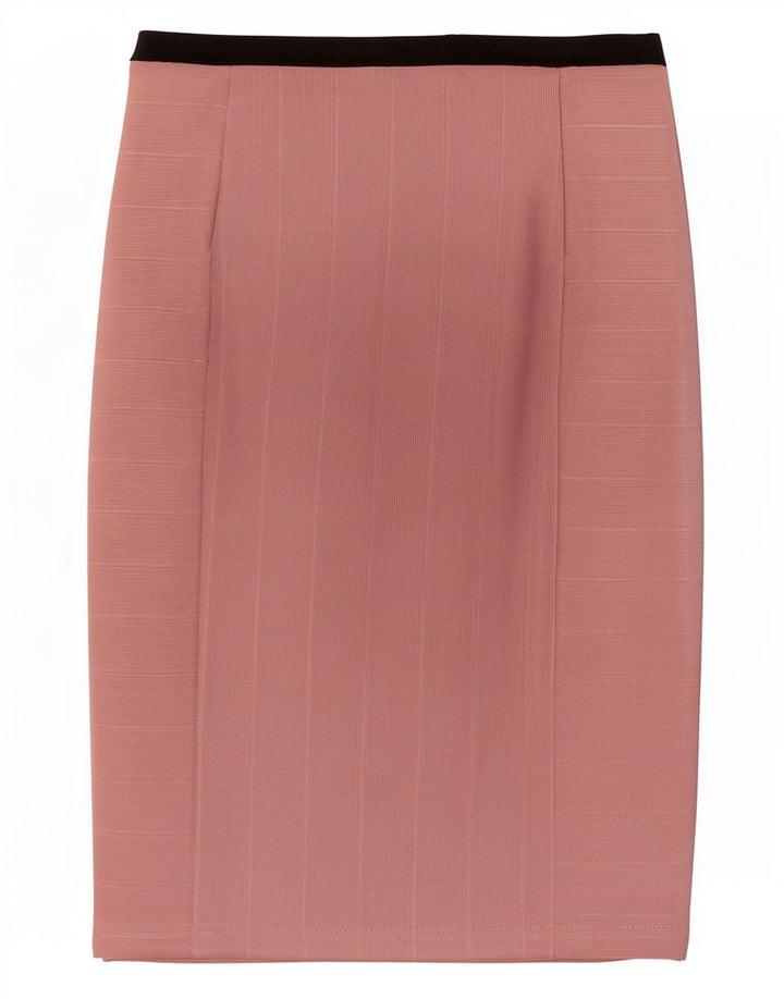 Zara Pencil Skirt til kvinder W26 Small Pink Colourblock
