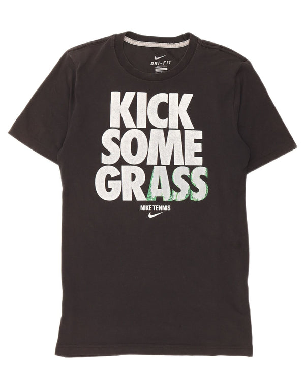 Nike Herre Dri Fit Grafisk T-Shirt Top Lille Sort