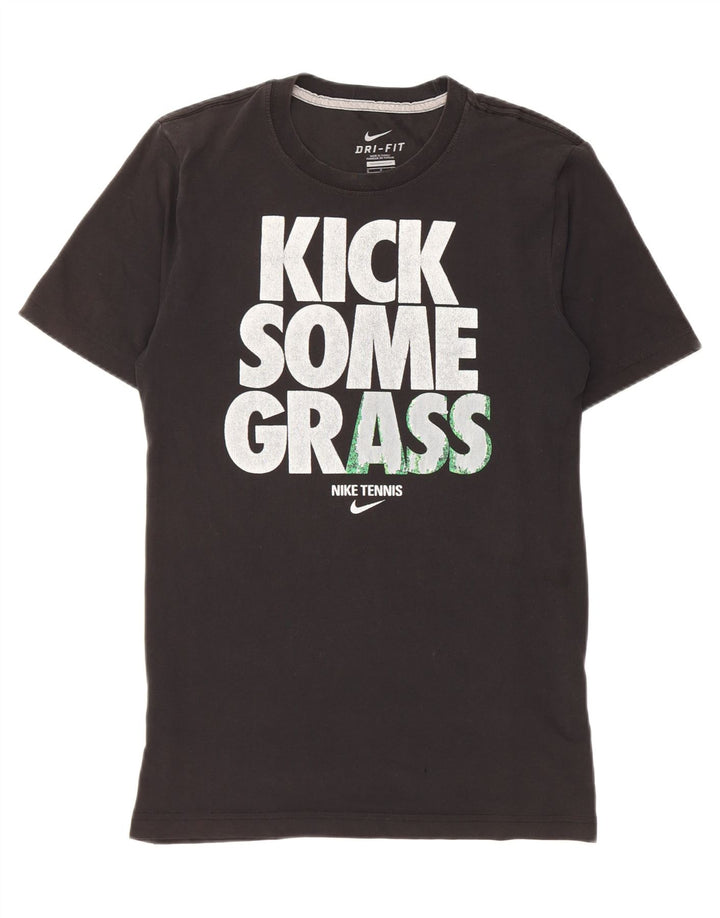 Nike Herre Dri Fit Grafisk T-Shirt Top Lille Sort