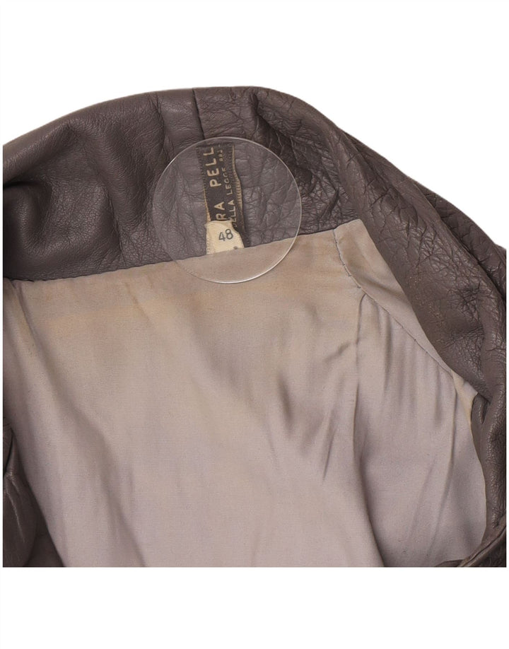 Vintage herre læderjakke IT 48 Medium Grey Læder