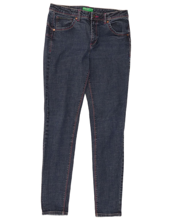 Benetton Dame Skinny Jeans W31 L30 Marineblå Bomuld