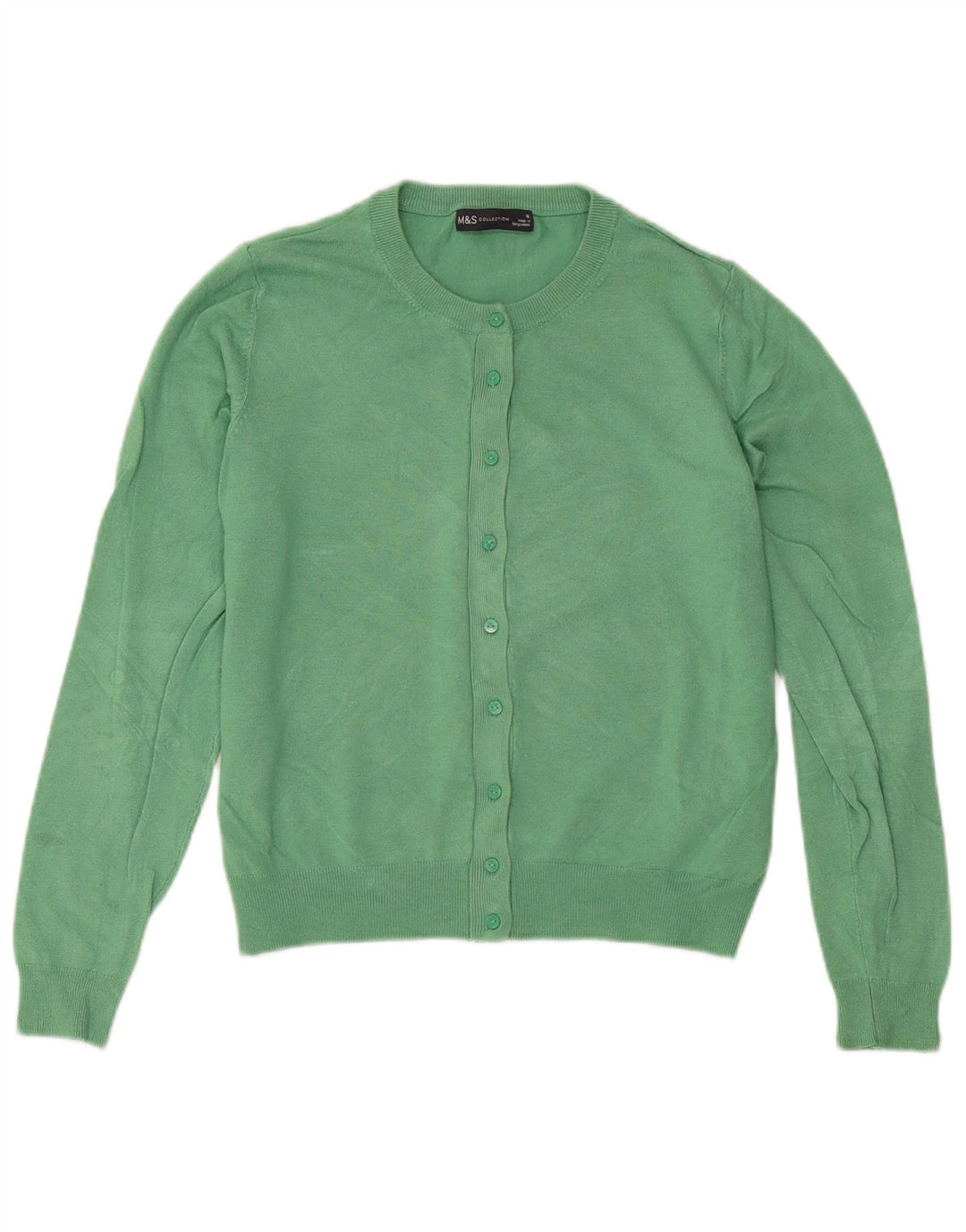 Marks & Spencer Dame Cardigan Sweater UK 16 Large Green Viscose