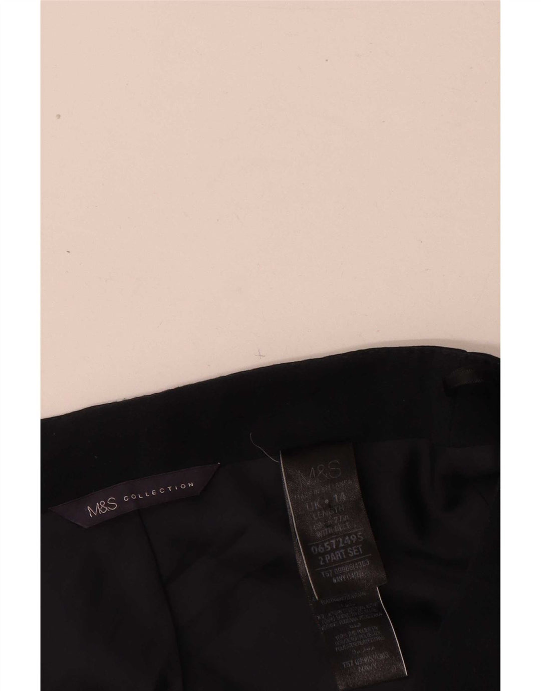 Marks & Spencer Pencil Nederdel til kvinder UK 14 Large W32 Navy Blue Polyester