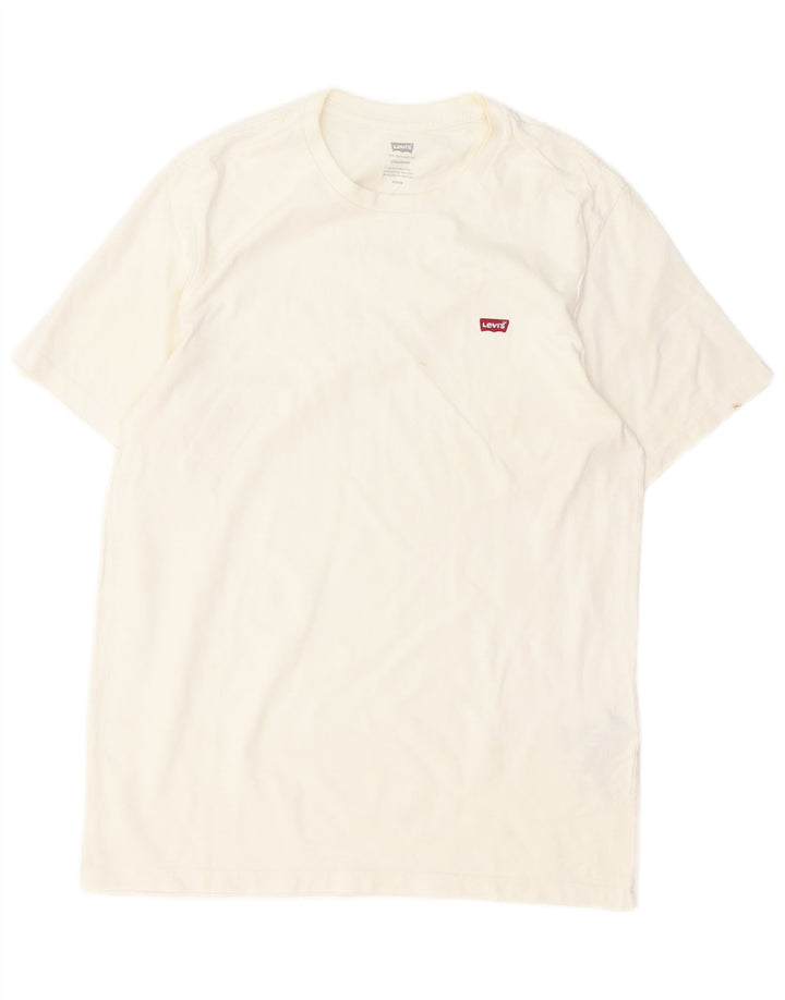 Levi's Herre Standard Fit T-Shirt Top Medium Hvid Bomuld