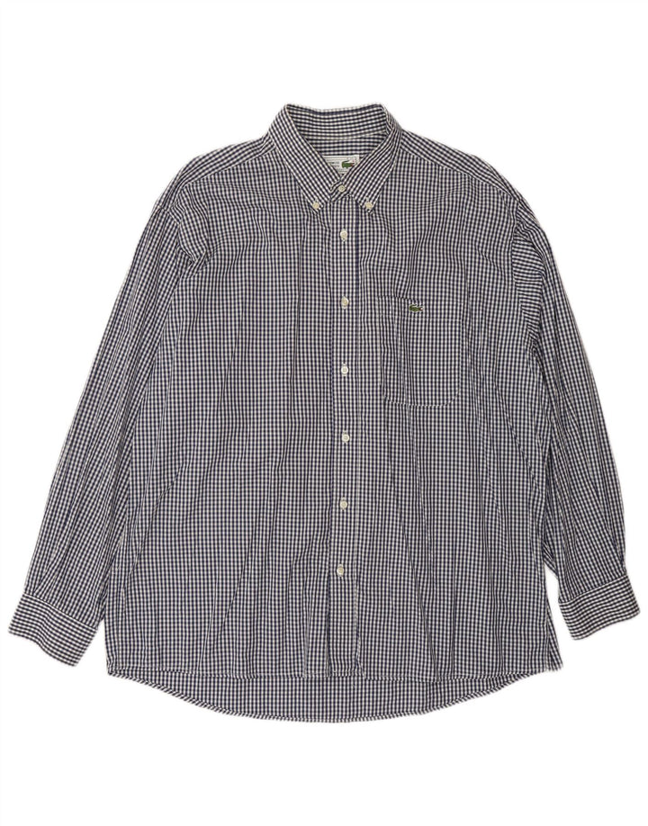 LACOSTE Herreskjorte str. 44 XL Marineblå Gingham