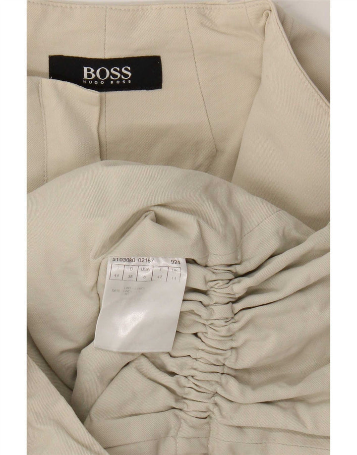 Hugo Boss Dame Blazer Jacket UK 14 Medium Beige Linen