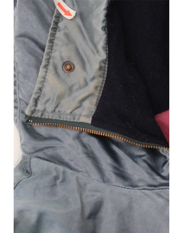 Vintage Dame Hætte Oversized Windbreaker Jacket IT 44 Medium Blue