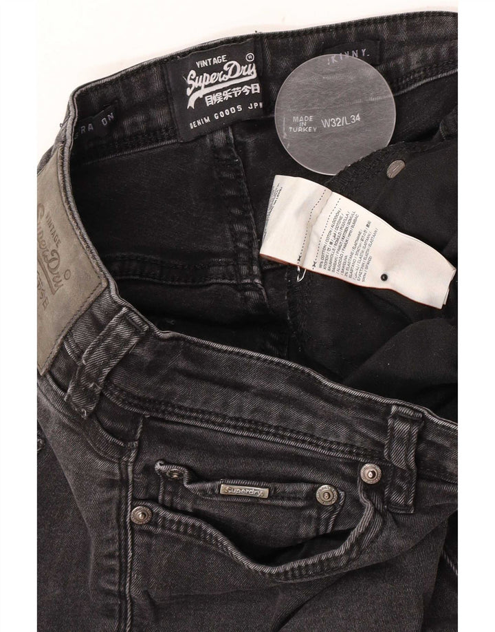 Superdry Womens Skinny Jeans  W32 L34 Grey Cotton