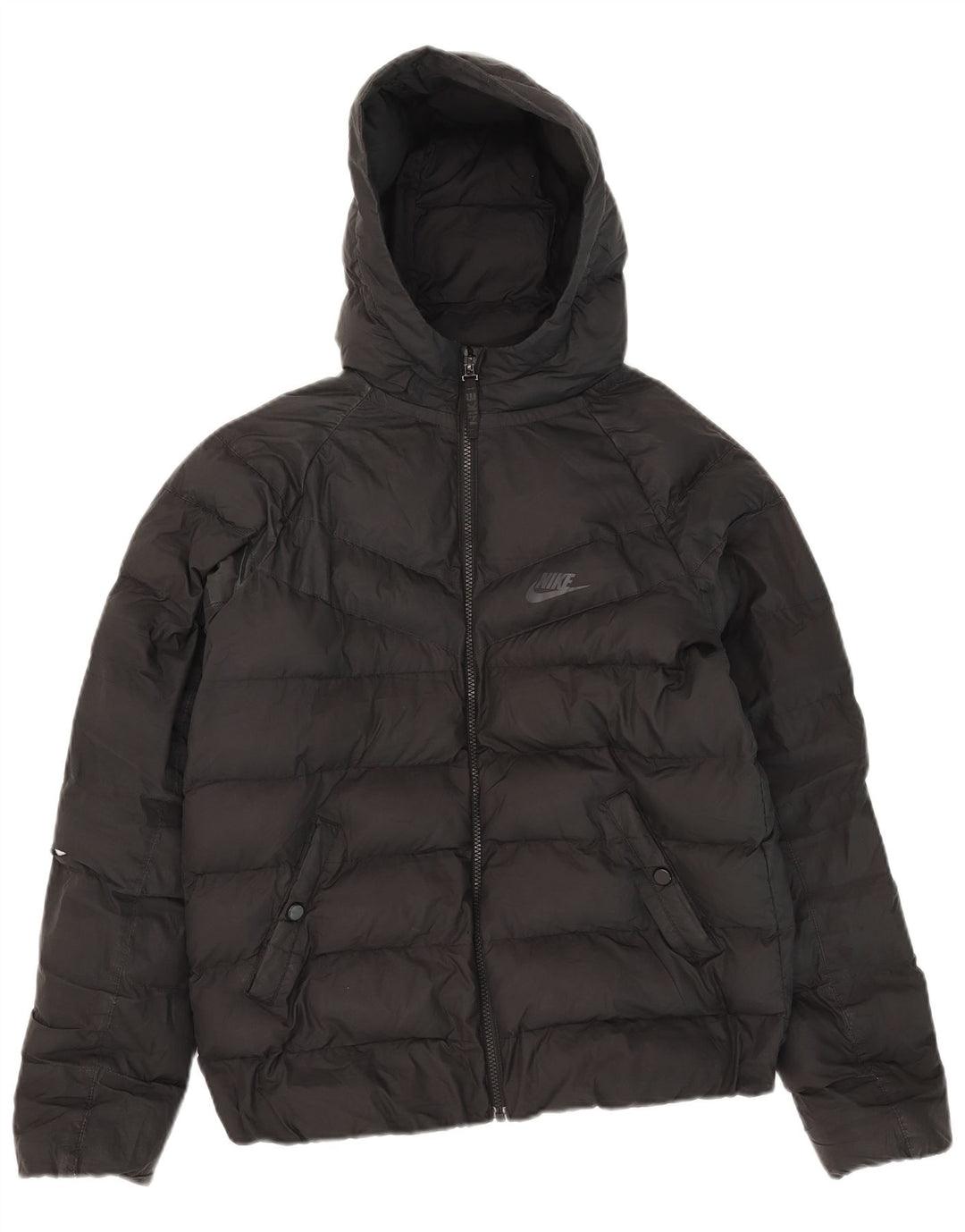 Nike drenge hættepolstret jakke 13-14 år XL sort polyester