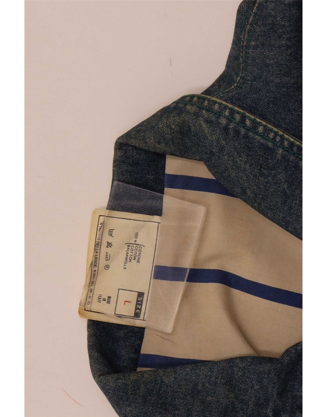Vitamina Herre Denim Coat UK 40 Large Blue Cotton