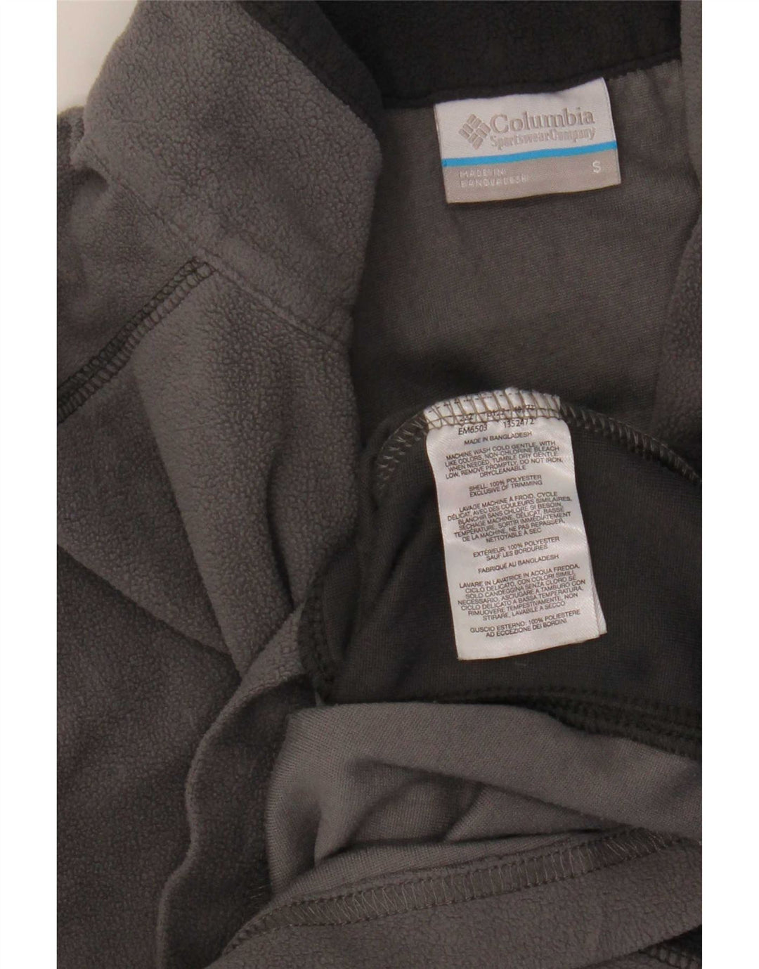 Columbia Herre lynlås hals Fleece Jumper lille grå Colourblock Polyester