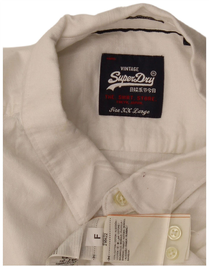 Superdry herreskjorte 2XL hvid bomuld