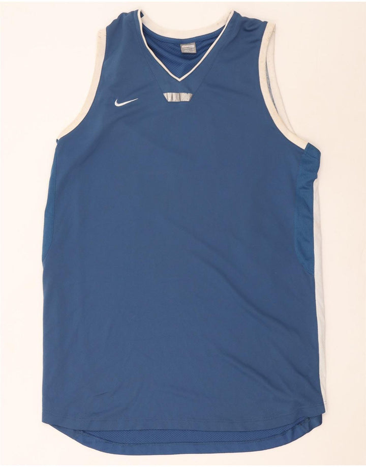 Nike Herre højvest Top 3XL Blå Colourblock Polyester