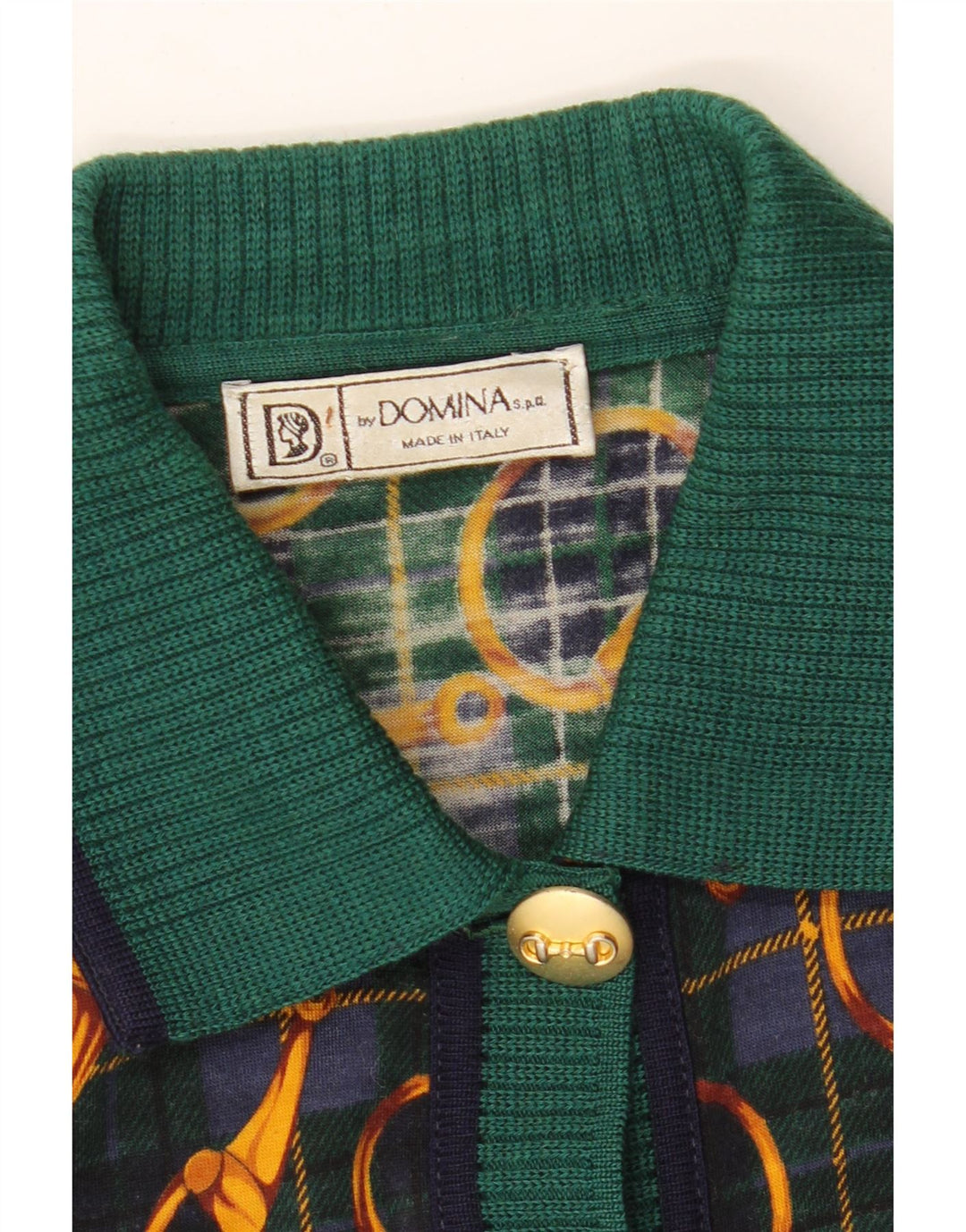 DOMINA Kvinder abstrakt mønster cardigan sweater UK 20 2XL Grøn
