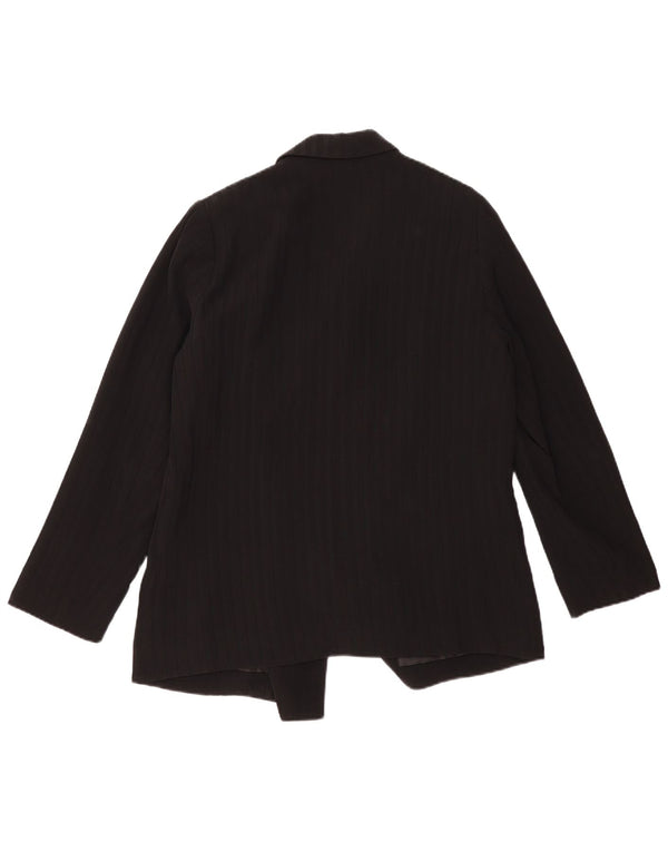 Everlane Dame Double Breasted Blazer Jacket US 12 Large Black Pinstripe