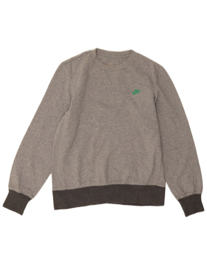 Nike Sweatshirt Jumper til mænd UK 38/40 Medium Grey Flecked Bomuld