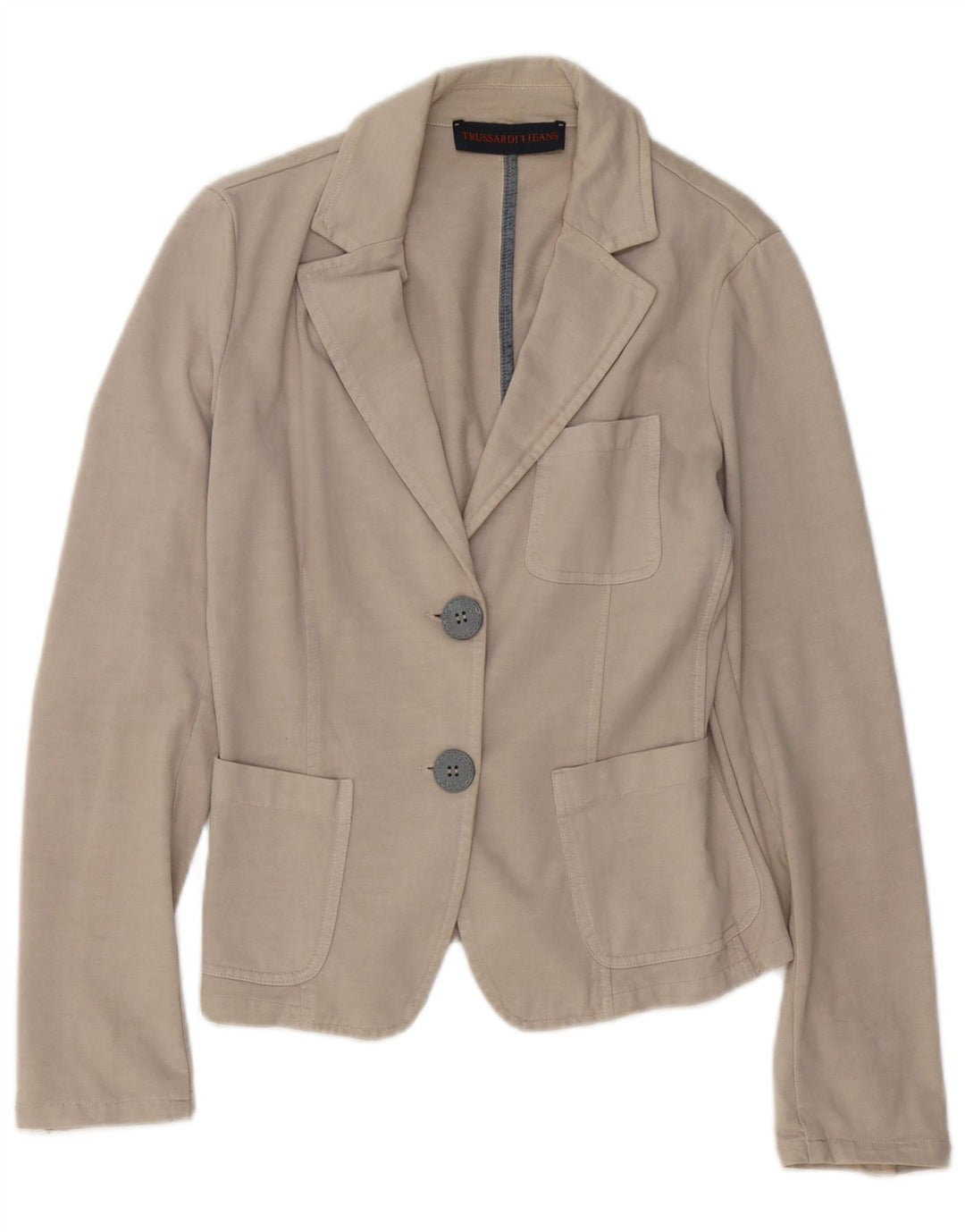 TRUSSARDI JEANS Dame 2-knaps blazerjakke UK 12 Medium Beige