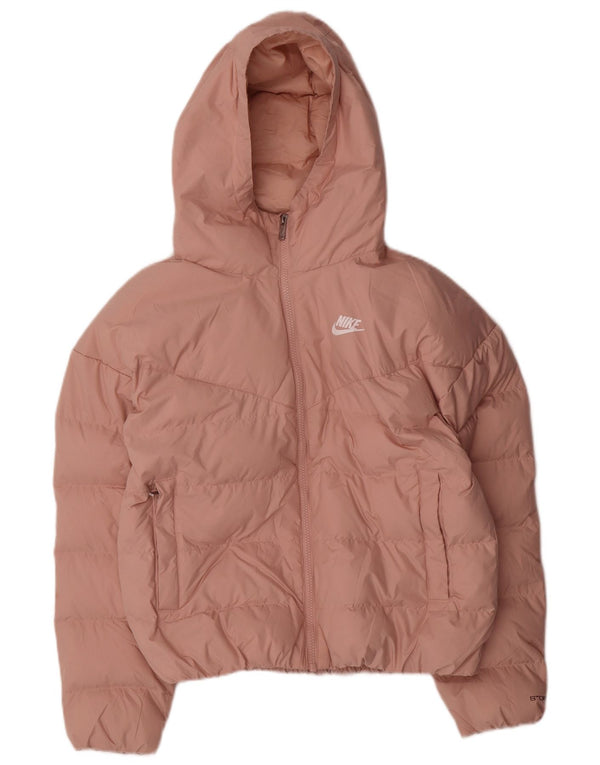 Nike Dame Storm-Fit Oversized polstret jakke med hætte UK 6 XS Pink Polyester