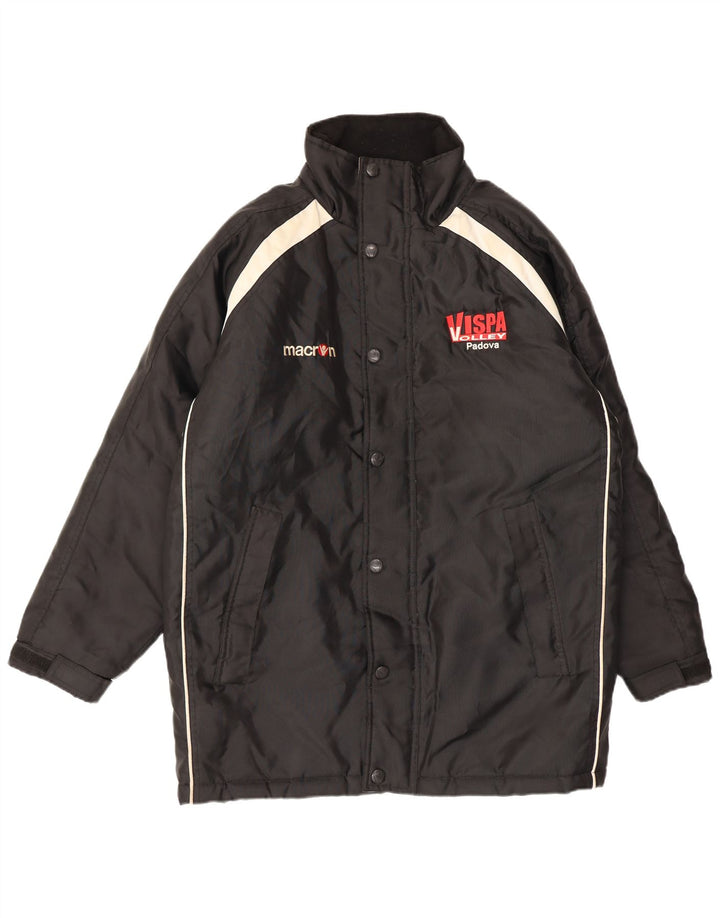 Macron Herre Graphic Windbreaker Coat UK 36 Small Black Colourblock