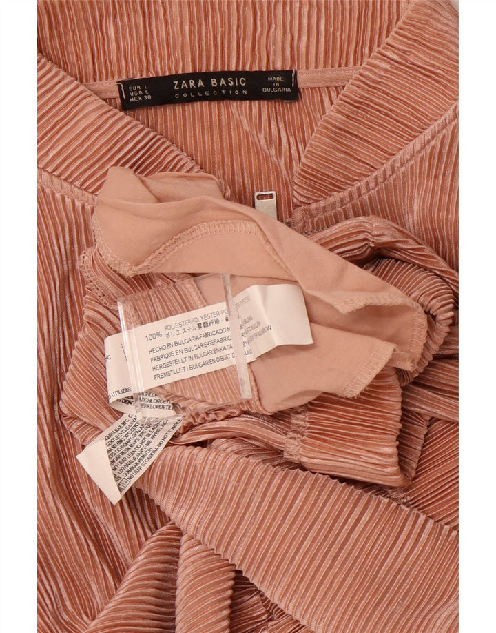 ZARA Bomberjakke til kvinder UK 16 Large Pink Polyester