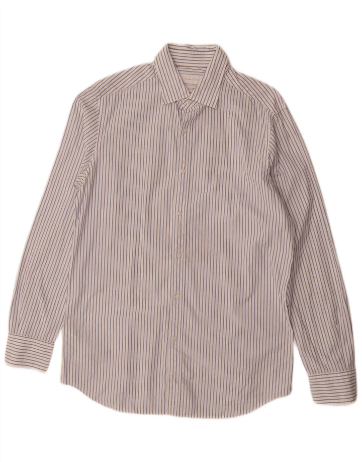 Massimo Dutti Herreskjorte Medium White Pinstripe Bomuld