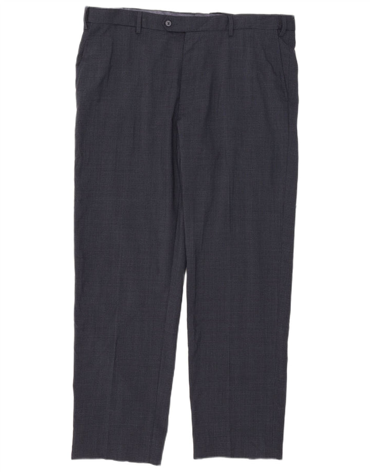 Marks & Spencer Herre Straight Regular Suit Bukser W40 L31 Navy Blue