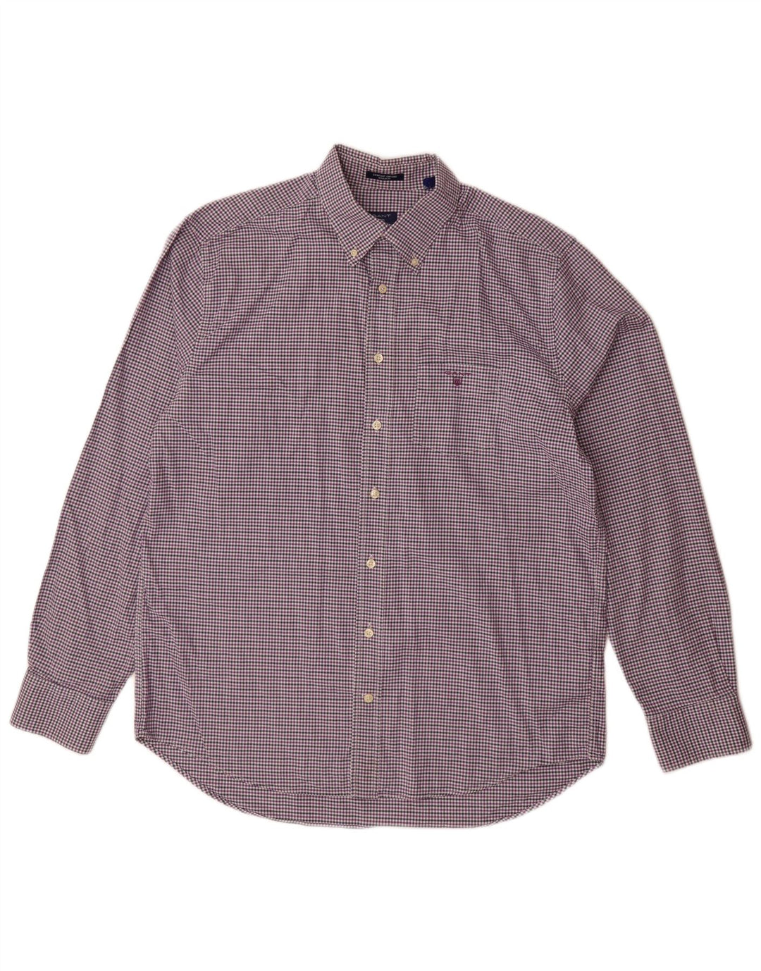 Gant Herre Regular Fit skjorte XL Lilla Gingham Cotton