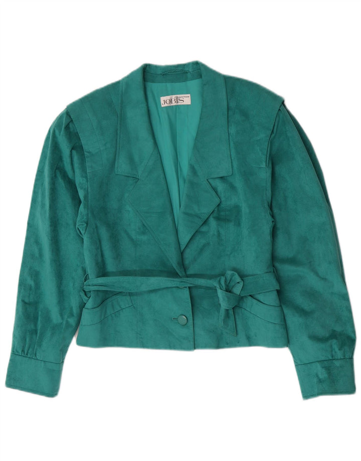 Jobis Dame 2 Button Blazer Jacket UK 10 Small Green Polyester