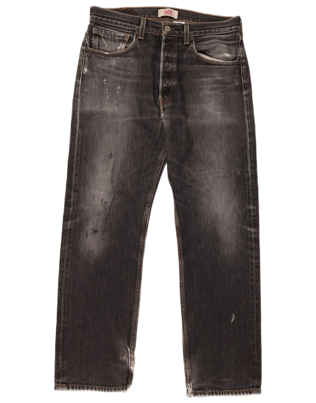 LEVI'S Herre 501 Straight Jeans W32 L32 Sort Bomuld