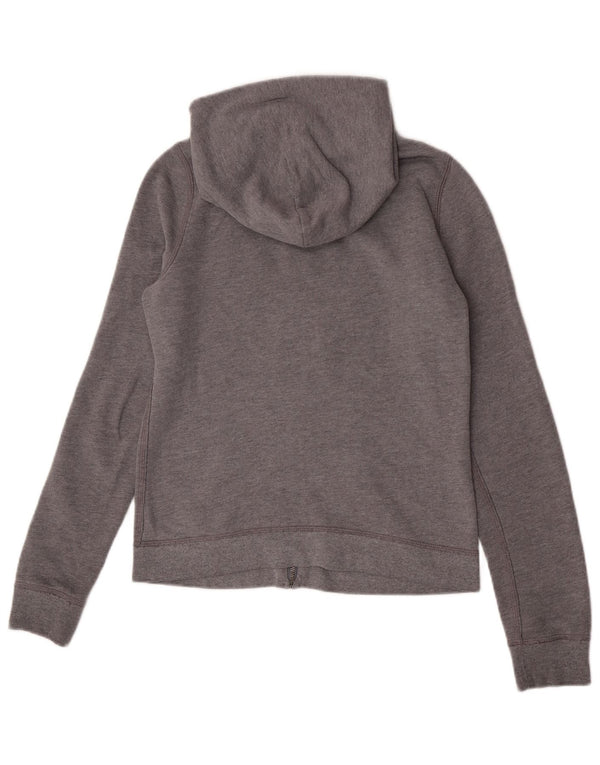 Hollister Dame Grafisk Hættetrøje Sweater UK 12 Medium Grey Bomuld
