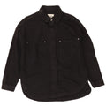 ZARA Womens Oversized Denim Shirt UK 10 Small Black Cotton