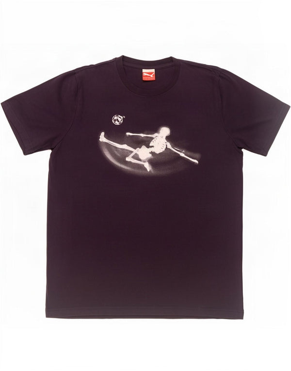 Puma Herre grafisk T-shirt Top Medium Marineblå Bomuld