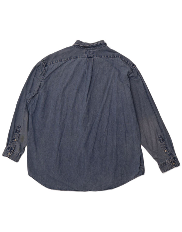 RALPH LAUREN Herre Big Size Denim Shirt 2XL Blå Bomuld