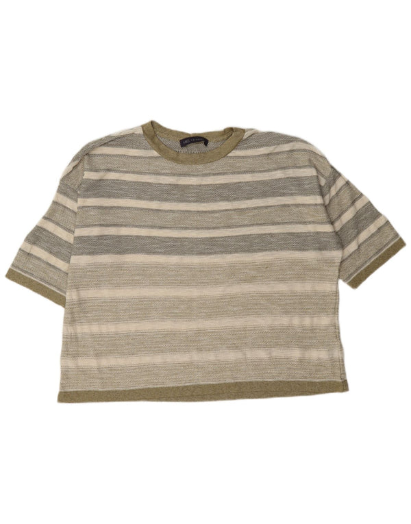 Marks & Spencer T-shirt top til kvinder UK 18 XL flerfarvet stribet bomuld
